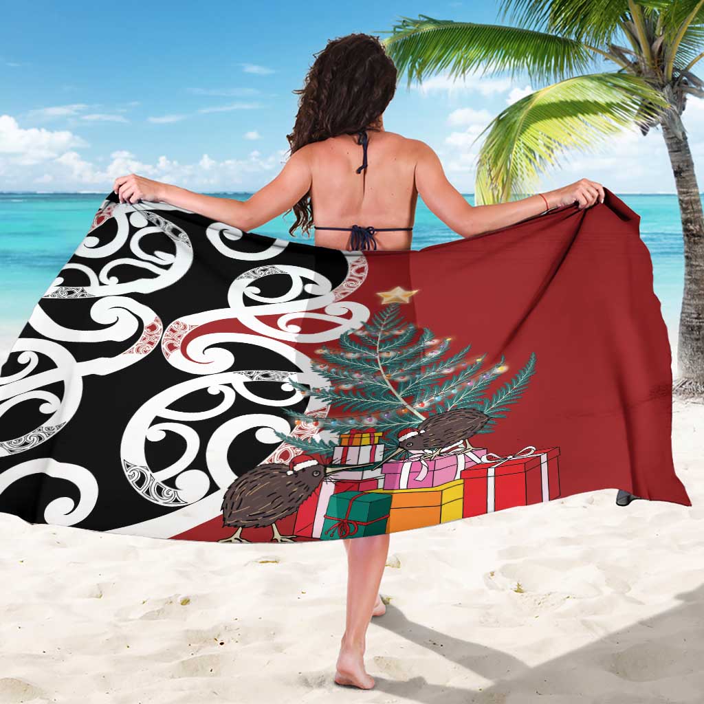 New Zealand Silver Fern Christmas Tree Sarong Meri Kirihimete - Aussie Hoodie