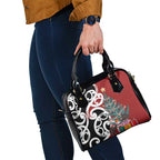 New Zealand Silver Fern Christmas Tree Shoulder Handbag Meri Kirihimete - Aussie Hoodie