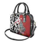 New Zealand Silver Fern Christmas Tree Shoulder Handbag Meri Kirihimete - Aussie Hoodie