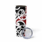 New Zealand Silver Fern Christmas Tree Skinny Tumbler Meri Kirihimete - Aussie Hoodie