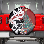 New Zealand Silver Fern Christmas Tree Spare Tire Cover Meri Kirihimete - Aussie Hoodie