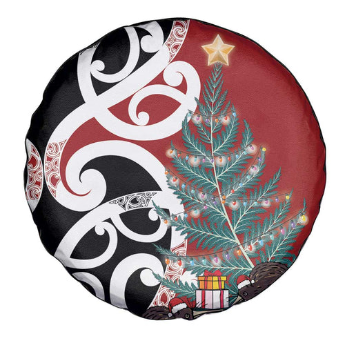 New Zealand Silver Fern Christmas Tree Spare Tire Cover Meri Kirihimete - Aussie Hoodie