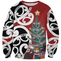 New Zealand Silver Fern Christmas Tree Sweatshirt Meri Kirihimete - Aussie Hoodie