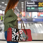 New Zealand Silver Fern Christmas Tree Travel Bag Meri Kirihimete - Aussie Hoodie