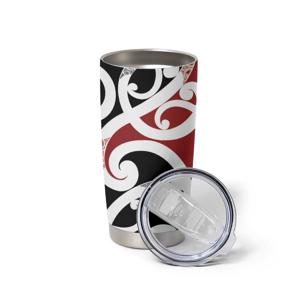 New Zealand Silver Fern Christmas Tree Tumbler Cup Meri Kirihimete - Aussie Hoodie