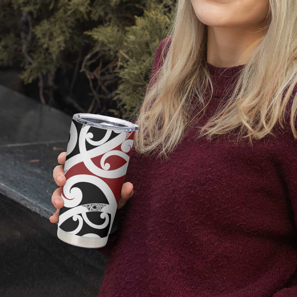 New Zealand Silver Fern Christmas Tree Tumbler Cup Meri Kirihimete - Aussie Hoodie