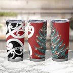 New Zealand Silver Fern Christmas Tree Tumbler Cup Meri Kirihimete - Aussie Hoodie