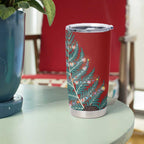 New Zealand Silver Fern Christmas Tree Tumbler Cup Meri Kirihimete - Aussie Hoodie