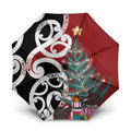 New Zealand Silver Fern Christmas Tree Umbrella Meri Kirihimete - Aussie Hoodie