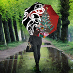 New Zealand Silver Fern Christmas Tree Umbrella Meri Kirihimete - Aussie Hoodie