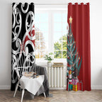New Zealand Silver Fern Christmas Tree Window Curtain Meri Kirihimete - Aussie Hoodie