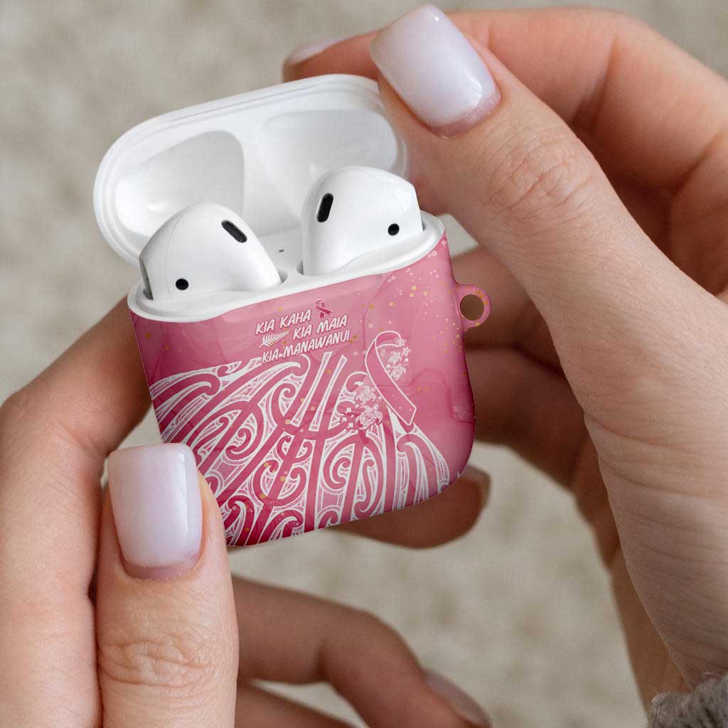 Breast Cancer Awareness Maori AirPods Case Kia Kaha Kia Maia Kia Manawanui - Aussie Hoodie