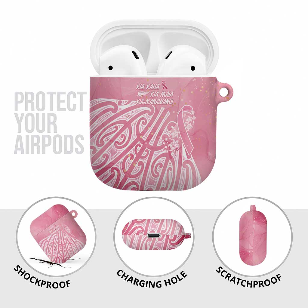 Breast Cancer Awareness Maori AirPods Case Kia Kaha Kia Maia Kia Manawanui - Aussie Hoodie
