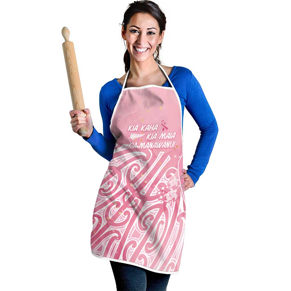 Breast Cancer Awareness Maori Apron Kia Kaha Kia Maia Kia Manawanui - Aussie Hoodie