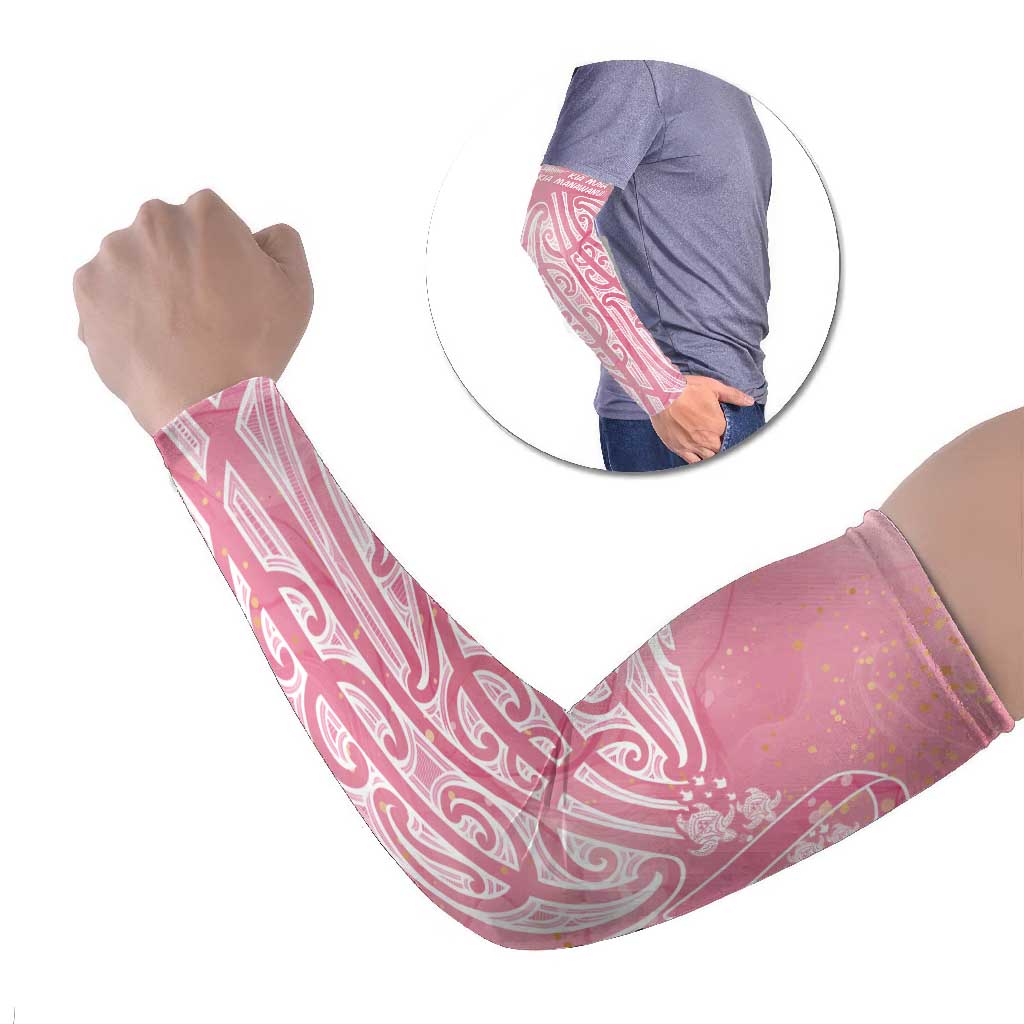 Breast Cancer Awareness Maori Arm Sleeves Kia Kaha Kia Maia Kia Manawanui - Aussie Hoodie