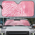 Breast Cancer Awareness Maori Auto Sun Shade Kia Kaha Kia Maia Kia Manawanui - Aussie Hoodie