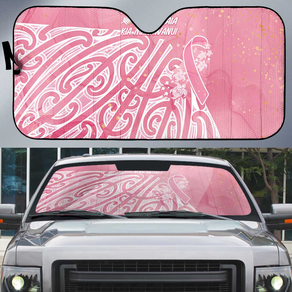 Breast Cancer Awareness Maori Auto Sun Shade Kia Kaha Kia Maia Kia Manawanui - Aussie Hoodie