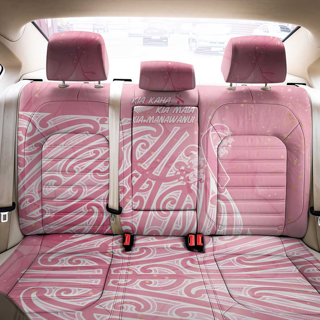 Breast Cancer Awareness Maori Back Car Seat Cover Kia Kaha Kia Maia Kia Manawanui - Aussie Hoodie