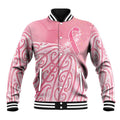 Breast Cancer Awareness Maori Baseball Jacket Kia Kaha Kia Maia Kia Manawanui - Aussie Hoodie