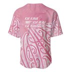 Breast Cancer Awareness Maori Baseball Jersey Kia Kaha Kia Maia Kia Manawanui - Aussie Hoodie