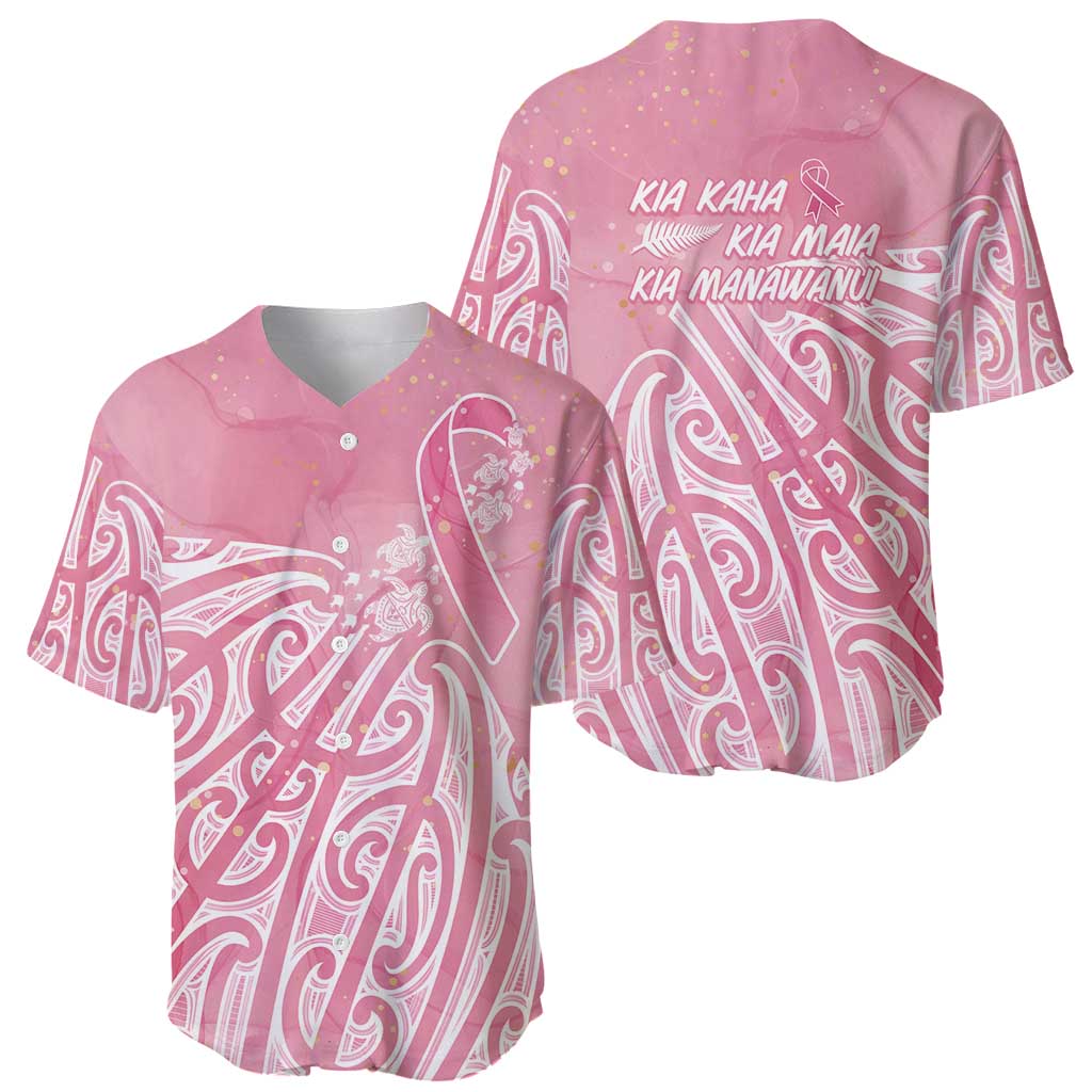 Breast Cancer Awareness Maori Baseball Jersey Kia Kaha Kia Maia Kia Manawanui - Aussie Hoodie