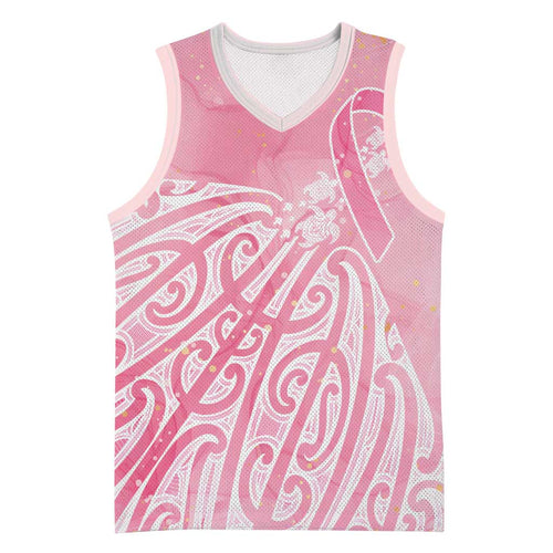 Breast Cancer Awareness Maori Basketball Jersey Kia Kaha Kia Maia Kia Manawanui - Aussie Hoodie