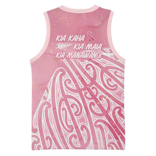 Breast Cancer Awareness Maori Basketball Jersey Kia Kaha Kia Maia Kia Manawanui - Aussie Hoodie
