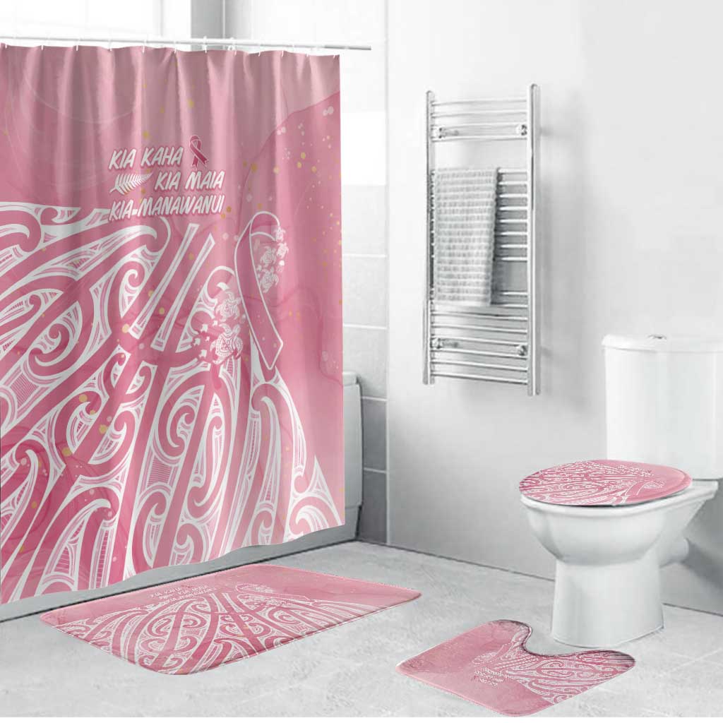 Breast Cancer Awareness Maori Bathroom Set Kia Kaha Kia Maia Kia Manawanui - Aussie Hoodie