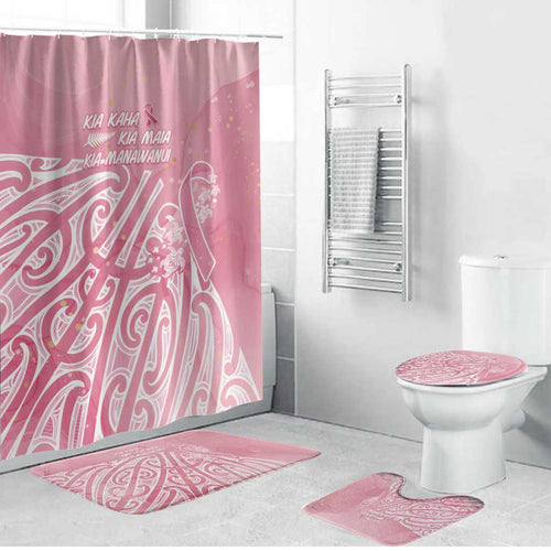 Breast Cancer Awareness Maori Bathroom Set Kia Kaha Kia Maia Kia Manawanui - Aussie Hoodie