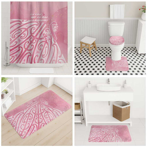 Breast Cancer Awareness Maori Bathroom Set Kia Kaha Kia Maia Kia Manawanui - Aussie Hoodie
