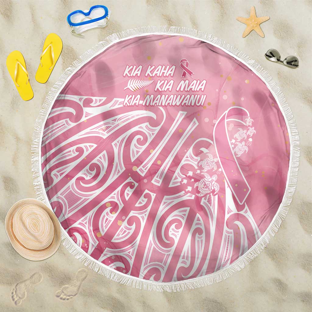 Breast Cancer Awareness Maori Beach Blanket Kia Kaha Kia Maia Kia Manawanui - Aussie Hoodie