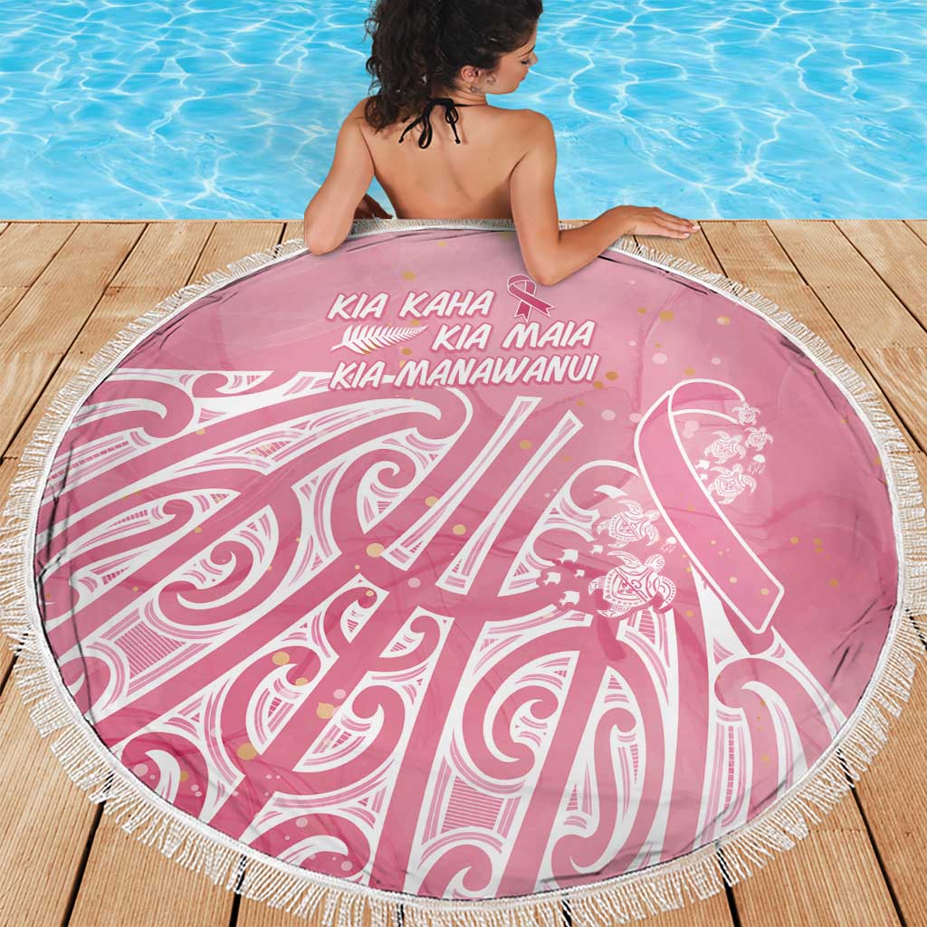 Breast Cancer Awareness Maori Beach Blanket Kia Kaha Kia Maia Kia Manawanui - Aussie Hoodie