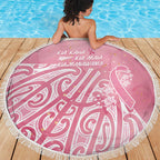 Breast Cancer Awareness Maori Beach Blanket Kia Kaha Kia Maia Kia Manawanui - Aussie Hoodie