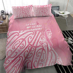 Breast Cancer Awareness Maori Bedding Set Kia Kaha Kia Maia Kia Manawanui - Aussie Hoodie