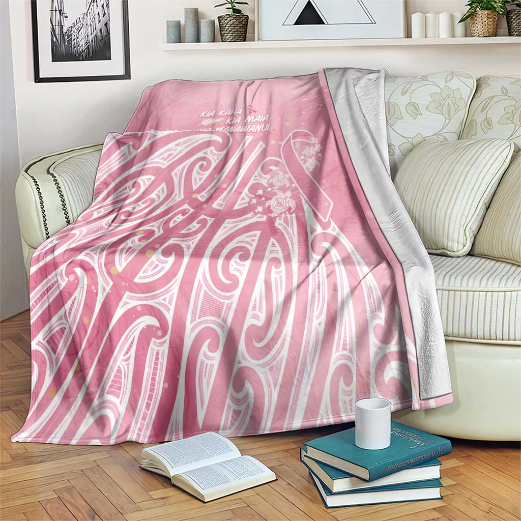 Breast Cancer Awareness Maori Blanket Kia Kaha Kia Maia Kia Manawanui - Aussie Hoodie
