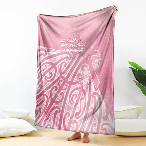 Breast Cancer Awareness Maori Blanket Kia Kaha Kia Maia Kia Manawanui - Aussie Hoodie