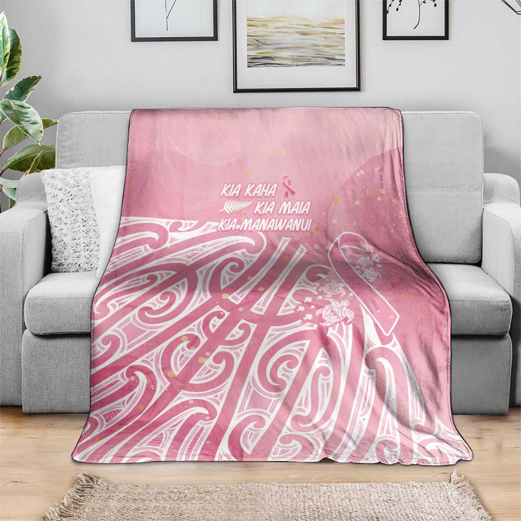 Breast Cancer Awareness Maori Blanket Kia Kaha Kia Maia Kia Manawanui - Aussie Hoodie