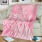 Breast Cancer Awareness Maori Blanket Kia Kaha Kia Maia Kia Manawanui - Aussie Hoodie
