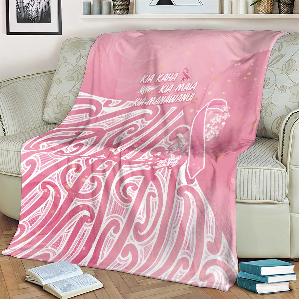 Breast Cancer Awareness Maori Blanket Kia Kaha Kia Maia Kia Manawanui - Aussie Hoodie