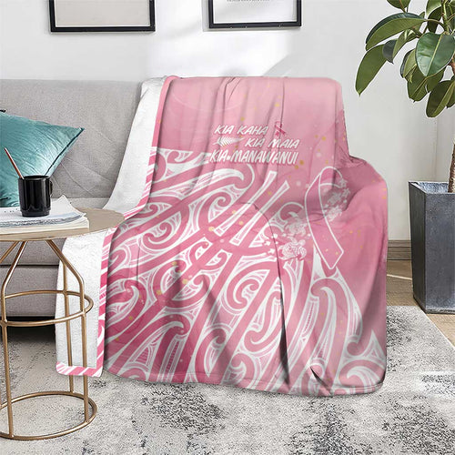 Breast Cancer Awareness Maori Blanket Kia Kaha Kia Maia Kia Manawanui - Aussie Hoodie