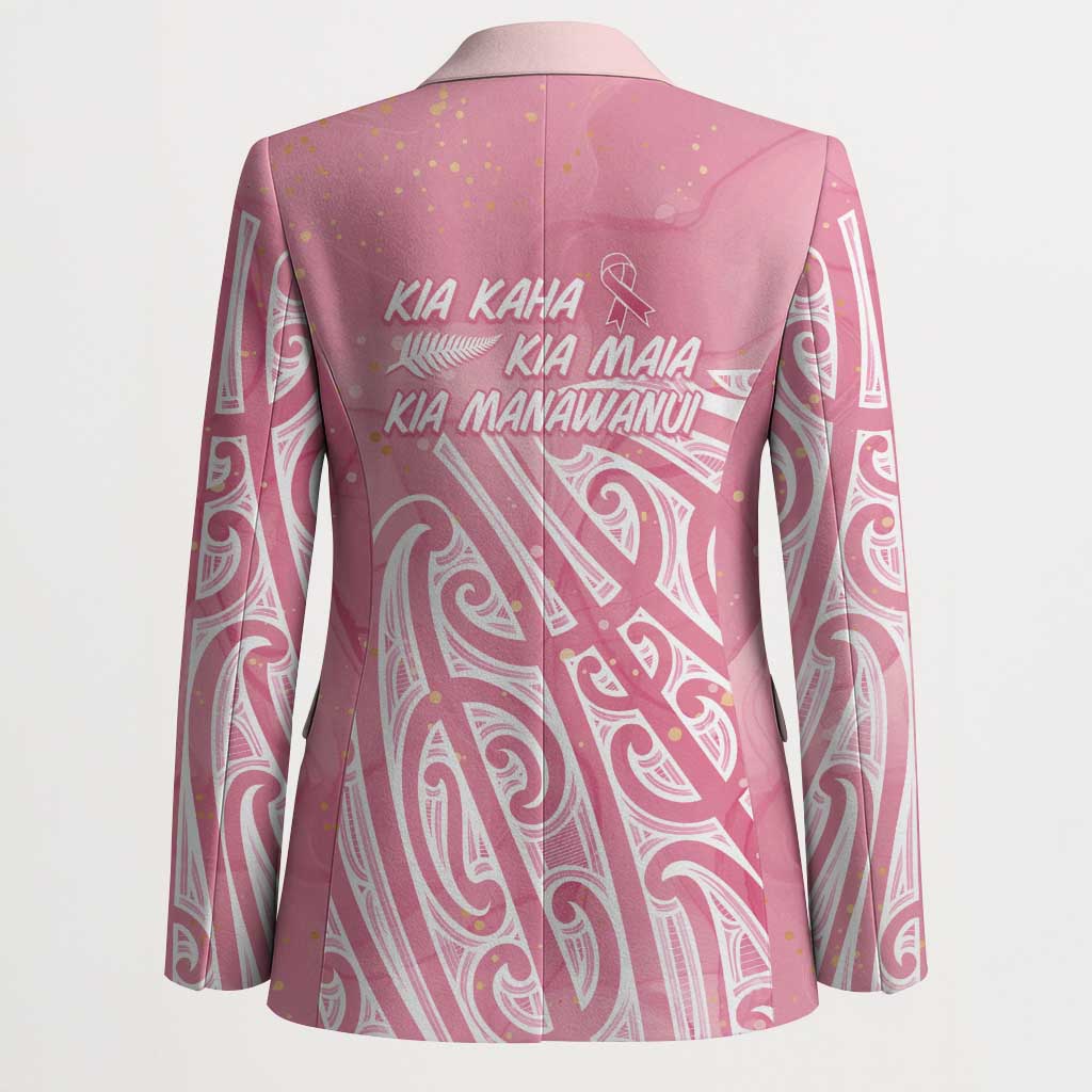 Breast Cancer Awareness Maori Blazer Kia Kaha Kia Maia Kia Manawanui - Aussie Hoodie