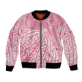 Breast Cancer Awareness Maori Bomber Jacket Kia Kaha Kia Maia Kia Manawanui - Aussie Hoodie