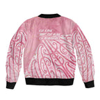 Breast Cancer Awareness Maori Bomber Jacket Kia Kaha Kia Maia Kia Manawanui - Aussie Hoodie