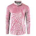 Breast Cancer Awareness Maori Button Sweatshirt Kia Kaha Kia Maia Kia Manawanui - Aussie Hoodie