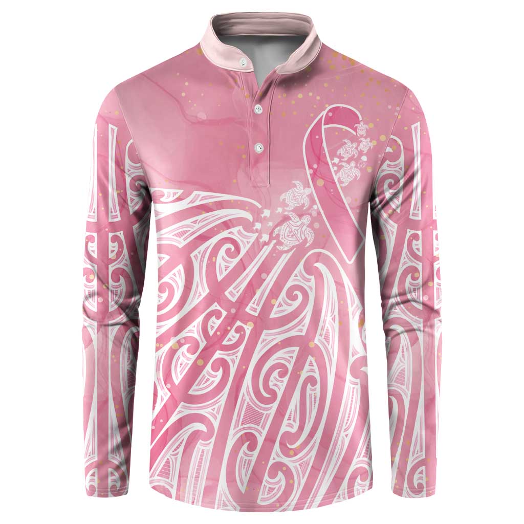 Breast Cancer Awareness Maori Button Sweatshirt Kia Kaha Kia Maia Kia Manawanui - Aussie Hoodie