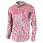 Breast Cancer Awareness Maori Button Sweatshirt Kia Kaha Kia Maia Kia Manawanui - Aussie Hoodie