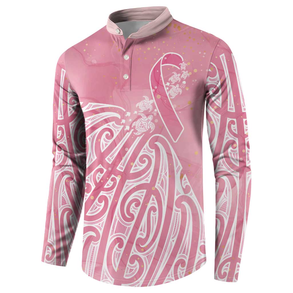 Breast Cancer Awareness Maori Button Sweatshirt Kia Kaha Kia Maia Kia Manawanui - Aussie Hoodie