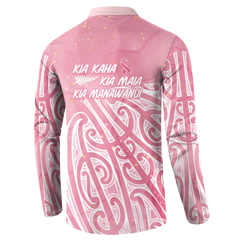 Breast Cancer Awareness Maori Button Sweatshirt Kia Kaha Kia Maia Kia Manawanui - Aussie Hoodie