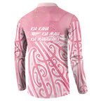 Breast Cancer Awareness Maori Button Sweatshirt Kia Kaha Kia Maia Kia Manawanui - Aussie Hoodie