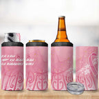 Breast Cancer Awareness Maori 4 in 1 Can Cooler Tumbler Kia Kaha Kia Maia Kia Manawanui - Aussie Hoodie